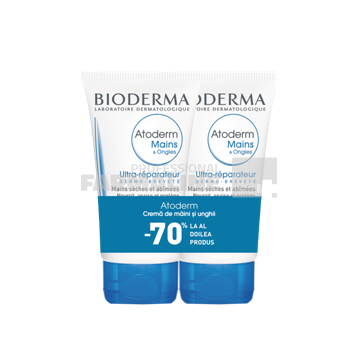 Bioderma Atoderm Crema pentru maini si unghii 50 ml 1 + 1 70% din al II lea