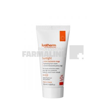 Ivatherm Sunlight Crema hidratanta pentru fata cu protectie solara SPF50 50 ml