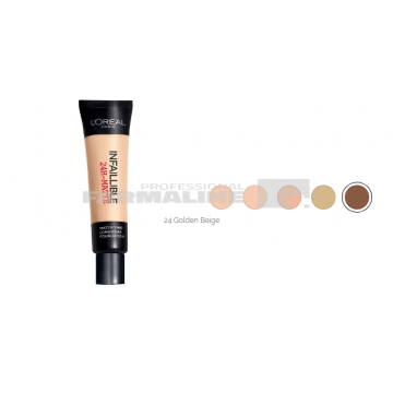 L'Oreal Infallible 24H Matte Fond de ten 24 Golden Beige 35 ml