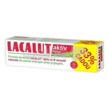 Lakalut Aktiv Herbal Pasta de dinti 75 ml 33% Cadou