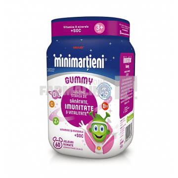 Minimartieni Gummy soc aroma mere si coacaze 60 jeleuri