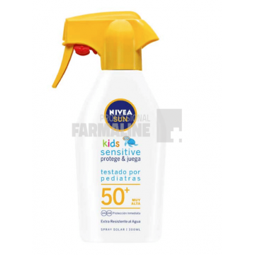 Nivea 85505 SUN Kid Sensitive Protect&Play Spray cu pompita SPF 50+ 300ml