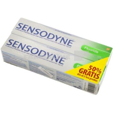 Sensodyne Fluoride Pasta de dinti 100 ml 1 + 1 50% din al II-lea