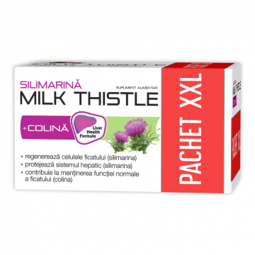 Silimarina Milk Thistle + Colina 90 capsule + 30 capsule