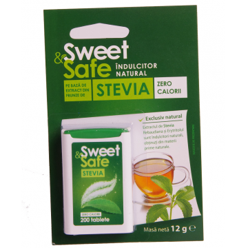 Sly Nutritia Sweet & Safe Indulcitor natural din stevia 200 tablete