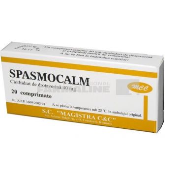 Spasmocalm 40 mg 20 comprimate