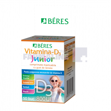 Beres Vitamina D3 junior 800U.I. 50 comprimate