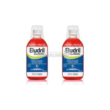 Eludril Classic Apa de gura 500 ml Oferta 1 + 1 - 50% din al II lea