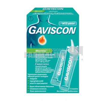 Gaviscon Mentol 12 plicuri