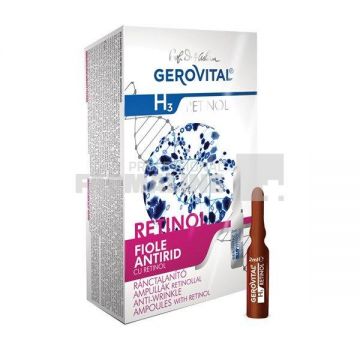 Gerovital Fiole antirid cu retinol 10 bucati