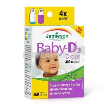 Jamieson Vitamina D3 400 U.I pentru copii 11.7 ml