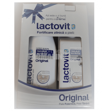 Lactovit Box Original Gel de dus hranitor 600 ml + Lapte de corp nutritiv 400 ml