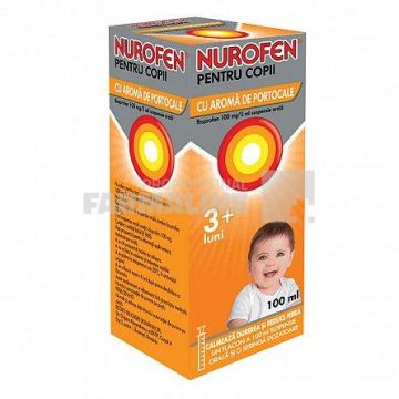 Nurofen Suspensie pentru copii cu aroma de portocale 100ml