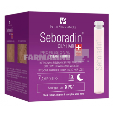 Seboradin Oily Tratament pentru par gras cu tendinta de cadere 5.5ml - 7 fiole