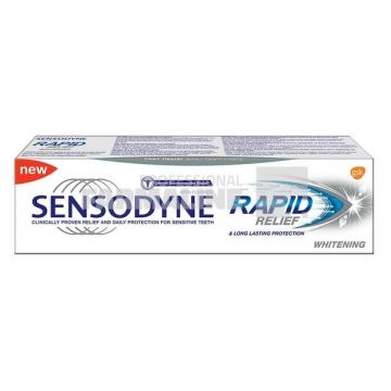 Sensodyne Pachet Pasta dinti rapid relief whitening 75 ml ofera 1 + 1 cadou