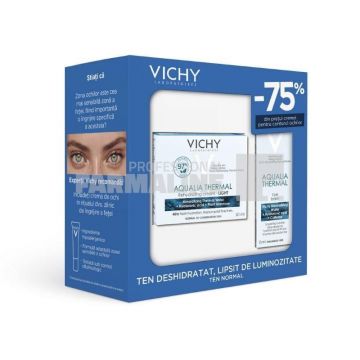 Vichy Aqualia Thermal Pachet Crema zi legere TN 50 ml + Balsam ochi 15 ml 1+1 - 70% din al II lea