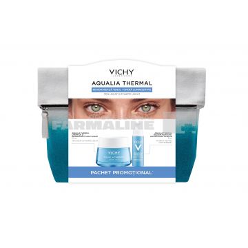 Vichy Trusa Aqualia Thermal Riche Crema rehidratanta cu acid hyaluronic ten uscat 50 ml + Aqualia Thermal Balsam hidratant pentru zona ochilor cu efect revigorant 15 ml