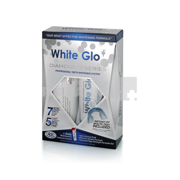 White Glo Diamond Series Whitening Kit Gel pentru albire 50 ml + Pasta de dinti 100 ml + Gutiera