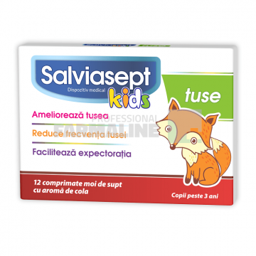 Zdrovit Salviasept Kids Tuse 12 comprimate de supt