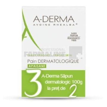 A-Derma sapun dermatologic fata-corp 100g oferta 2+1