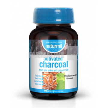 Naturmil Activated Charcoal 90 capsule gelatinoase moi
