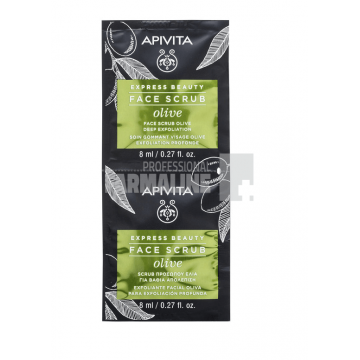 Apivita Express Beauty masca exfolianta cu masline 2 bucati 8 ml