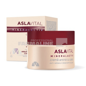 Aslavital mineral activ crema antirid cu colagen SPF10 50 ml
