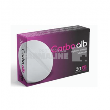 Carboalb Carbune alb 200 mg 20 comprimate
