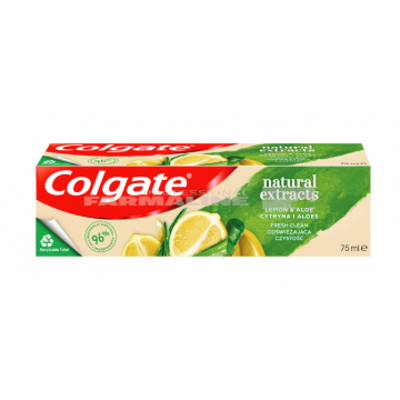 Colgate Natural Extract Lemon & Aloe Pasta de dinti 75 ml