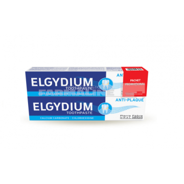 Elgydium Pachet Pasta de dinti antiplaca 75 ml 2 pachete