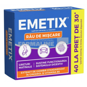 Emetix 40 comprimate la pret de 30 comprimate