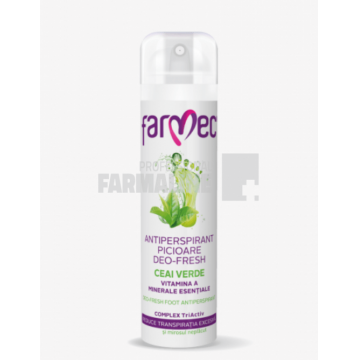 Farmec Antiperspirant picioare Deo Fresh cu ceai verde,vitamina A si minerale esentiale 150 ml