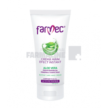 Farmec Crema de maini cu efect instant cu aloe vera, provitamina B5 si minerale esentiale 100 ml