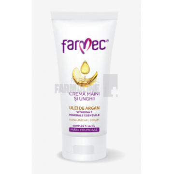 Farmec Crema maini si unghii cu ulei de argan, vitamina F si minerale esentiale 100 ml