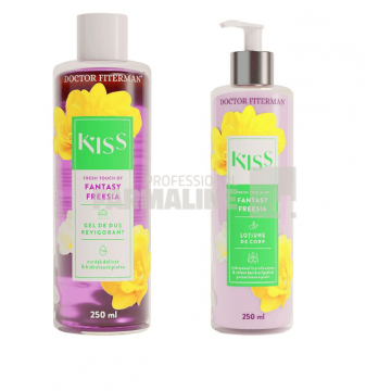 Fiterman Pachet Kiss - gel de dus Fantasy Freesia 250 ml + Lotiune corp 250 ml