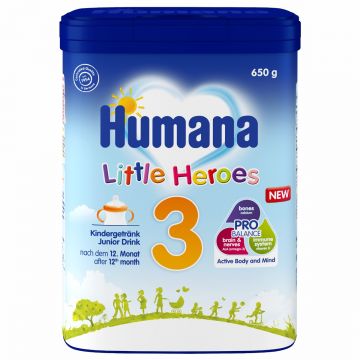 Formula de lapte pentru copii 3 Little Heroes Probalance pentru +12 luni, 650g, Humana
