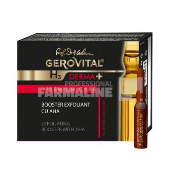 Gerovital H3 Derma+ Premium Care Booster exfoliant cu AHA 4 fiole