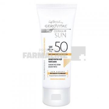 Gerovital H3 Derma Sun Crema fata protectie solara tenta aurie SPF50 50 ml