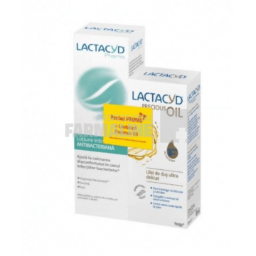 Lactacyd Pharma lotiune igiena intima antibacteriana 250 ml + Lactacyd Precious Oil 200 ml