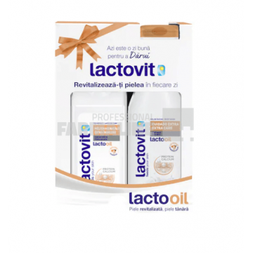 Lactovit Box Lacto Oil Gel de dus 600 ml + Lapte de corp 400 ml