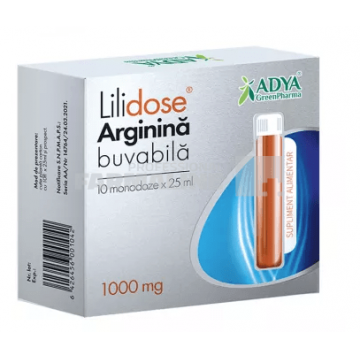 Lilidose arginina buvabila 1000 mg 10 monodoze