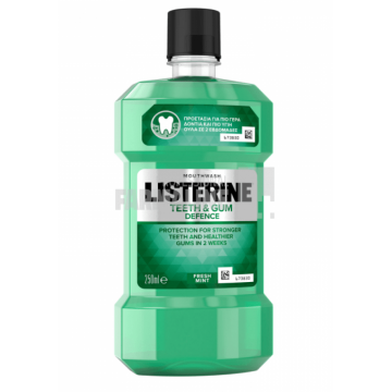 Listerine Teeth & Gum Defence Fresh Mint Apa de gura 250 ml