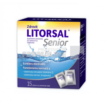 Litorsal Senior cu aroma de rodie 15 plicuri