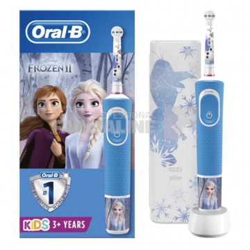 Oral B Periuta electrica Frozen 3+ ani albastru + trusa de voiaj