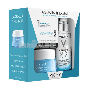 Vichy Pachet Aqualia Thermale Crema lejera ten normal-mixt 50 ml + Mineral 89 Gel Booster 50 ml