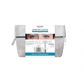 Vichy Trusa Liftactiv Supreme Crema antirid si fermitate ten uscat 50ml + Liftactiv Crema contur ochi 15 ml