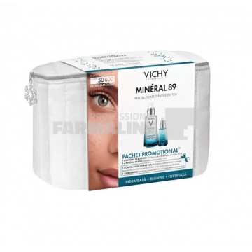 Vichy Trusa Mineral 89 Gel-Booster zilnic cu efect de fortifiere si reumplere 50 ml + Mineral 89 Eyes Gel Contur ochi 15 ml