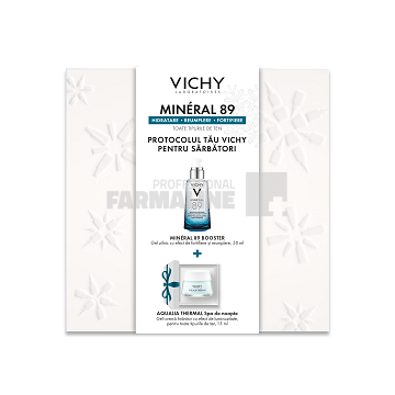 Vichy Xmas Mineral 89 Booster gel zilnic efect de fortifiere si reumplere 50 ml + Aqualia Thermal Spa gel - crema hranitor pentru toate tipurile de ten 15 ml