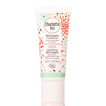 BB Cream bio matifiant pentru piele normala si mixta Nude, 30ml, Charlotte Bio