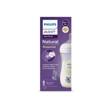 Biberon Natural Response, 1 luna +, 260 ml, Koala, Philips Avent